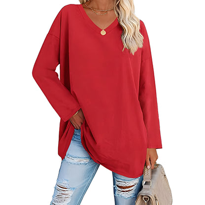 Laëtitia - Elegant loose long-sleeved blouse for women
