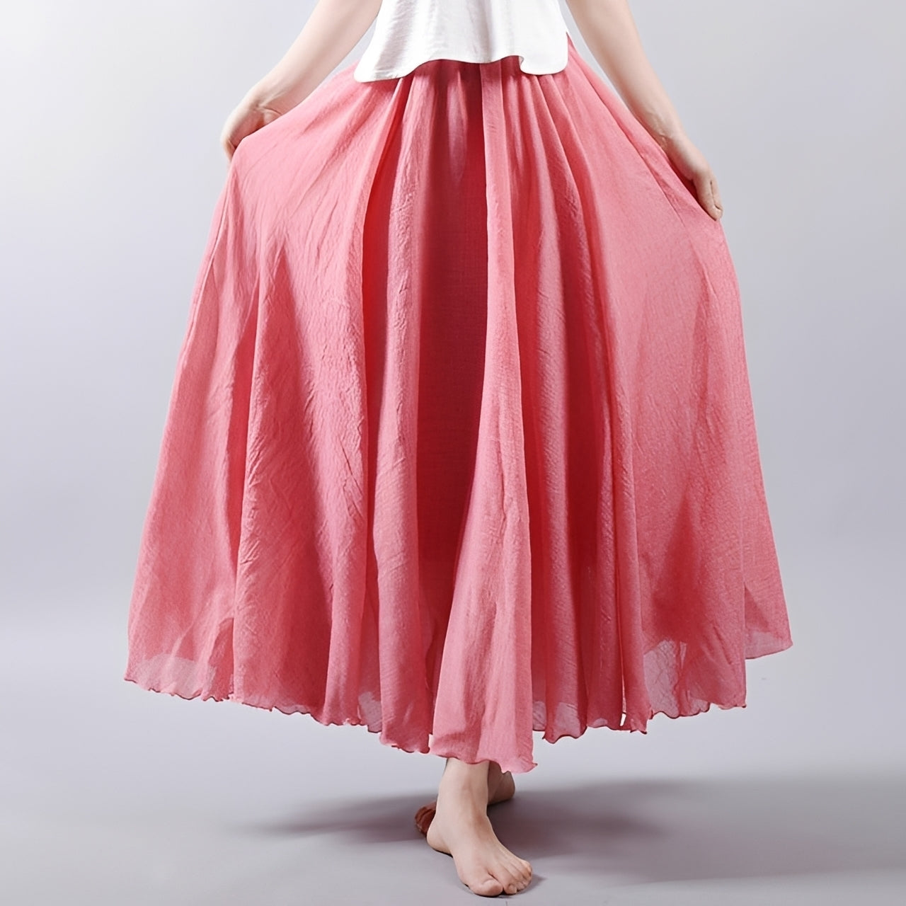 Alina - Jupe Maxi Bohème Aérienne