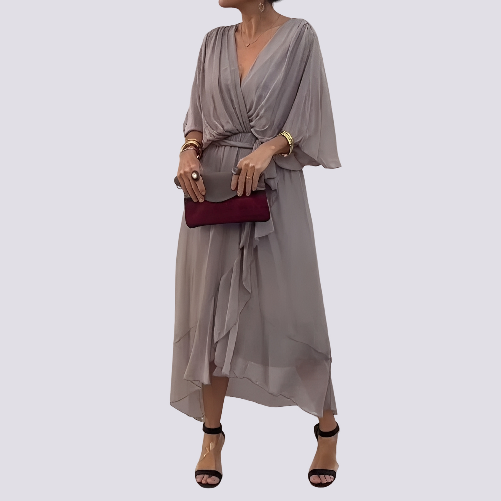 Jane - Robe Asymétrique avec Encolure V