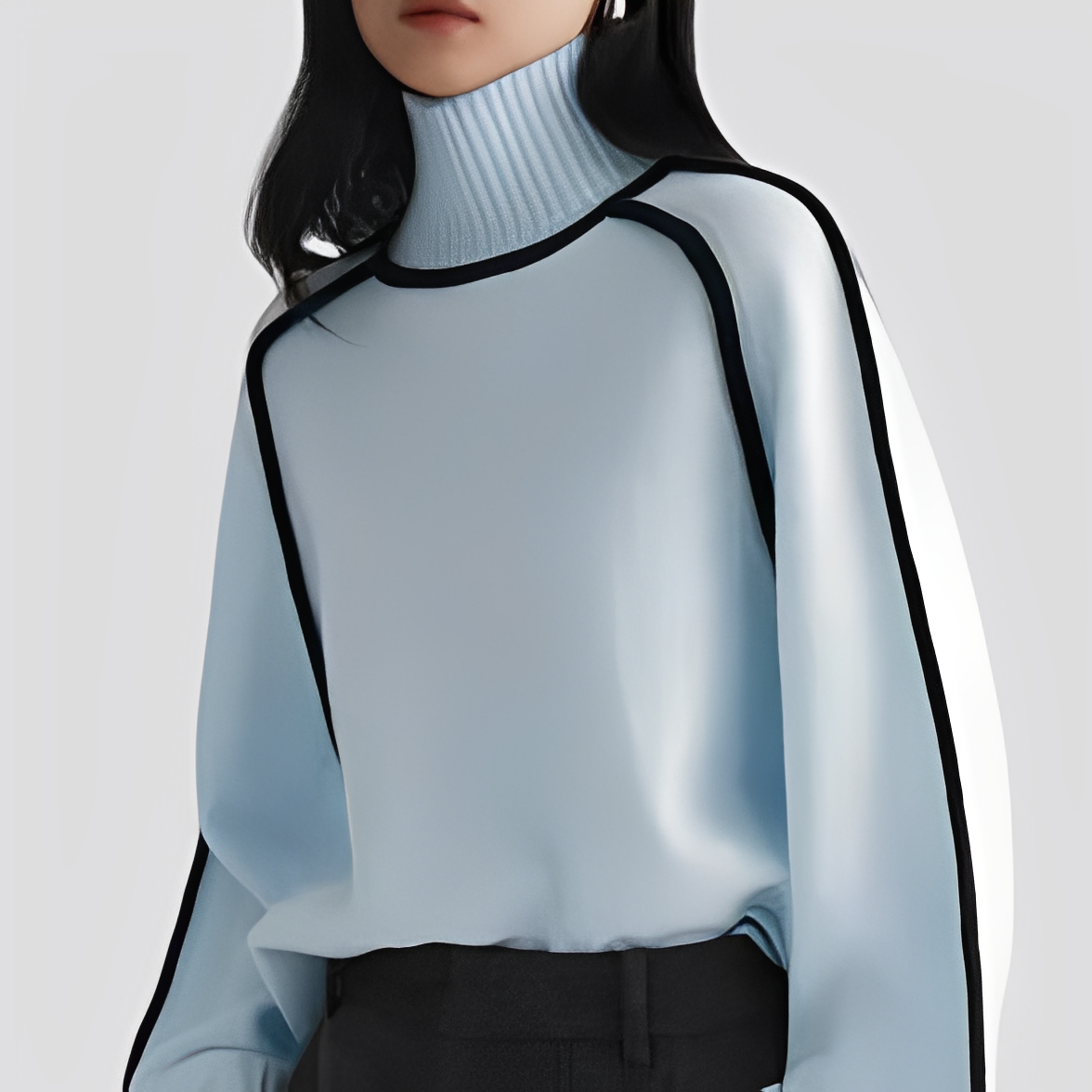 Azalea - Pull femme à large col roulé élégant