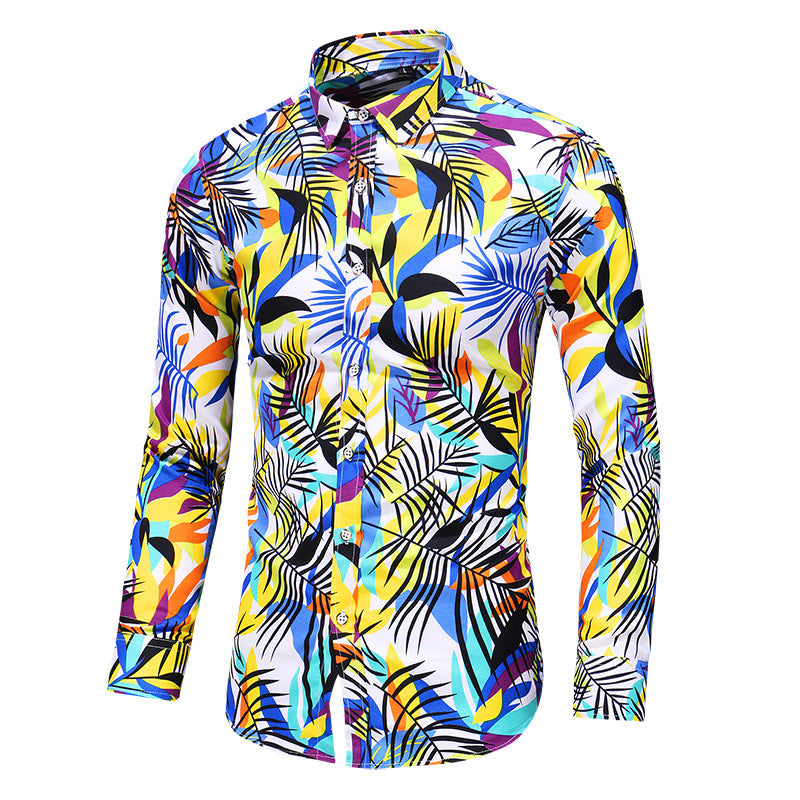 Dexter - Chemise à manches longues imprimée et élégante pour hommes