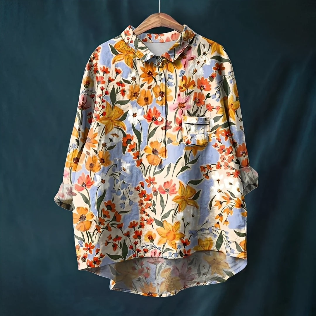 Garance - Klassische Bluse mit langen Ärmeln für Damen