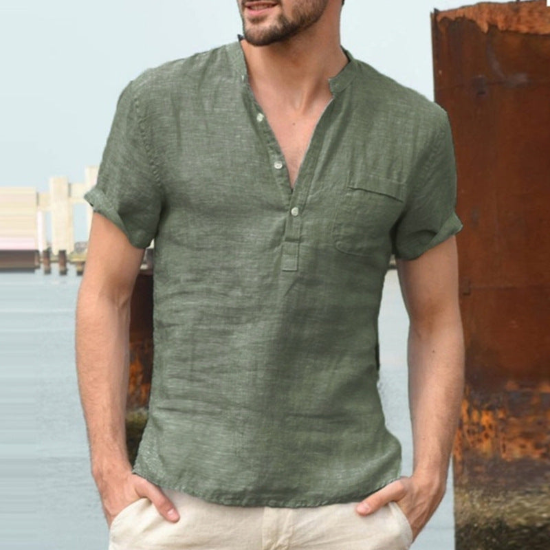 Korbin - Chemise Légère à Manches Courtes pour Homme