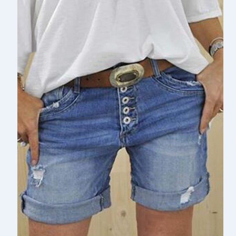 Wilda - Shorts en denim déchirés