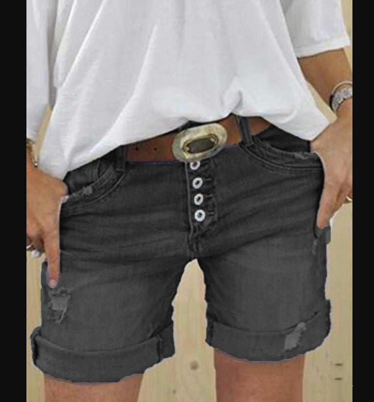 Wilda - Shorts en denim déchirés