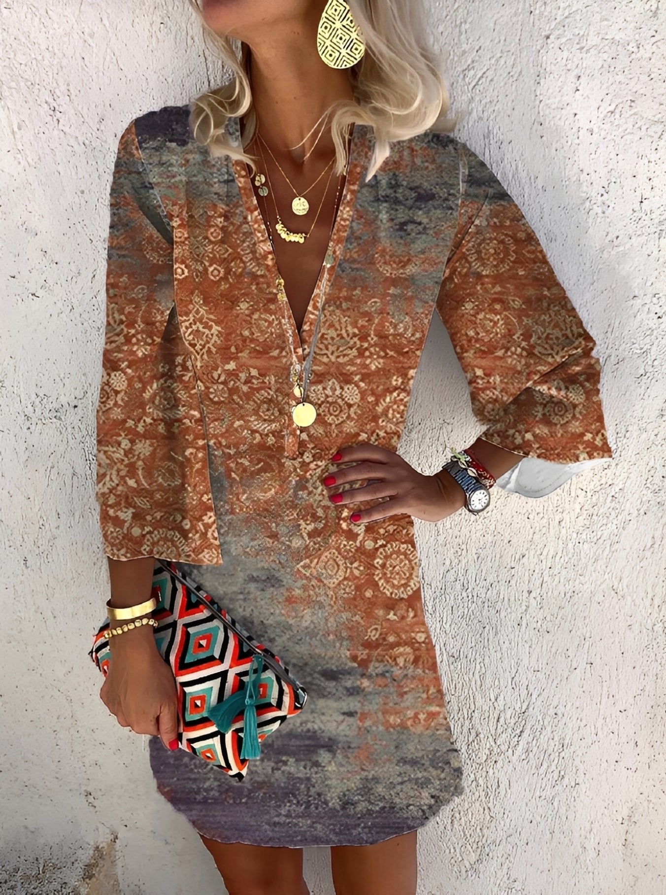 Shania - Robe mini boho chic pour femmes