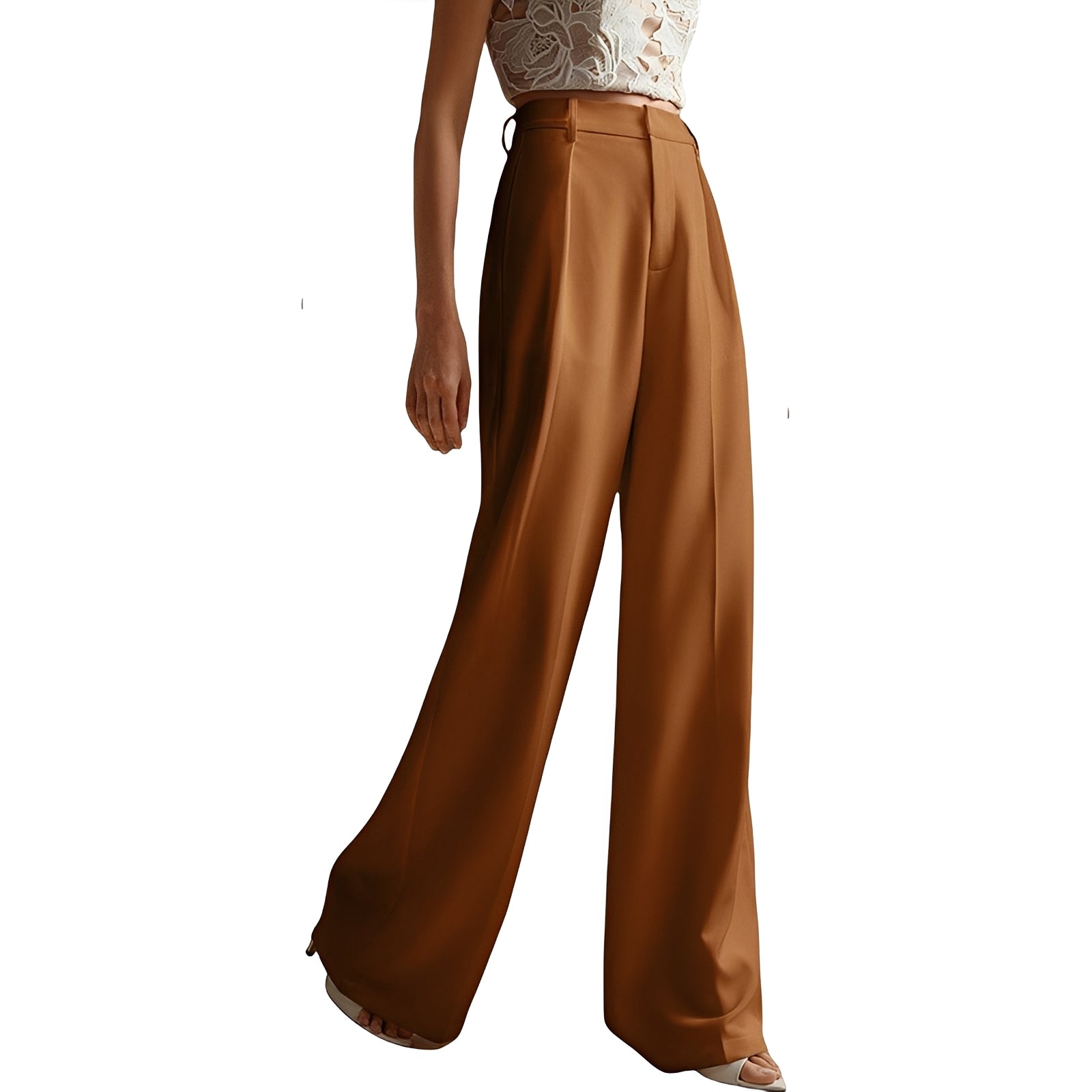 Elaida - Pantalon Décontracté à Jambes Larges