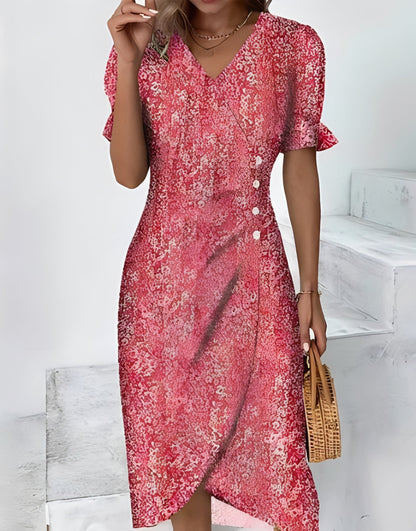 Rachael - Robe portefeuille relax à motif floral pour femmes