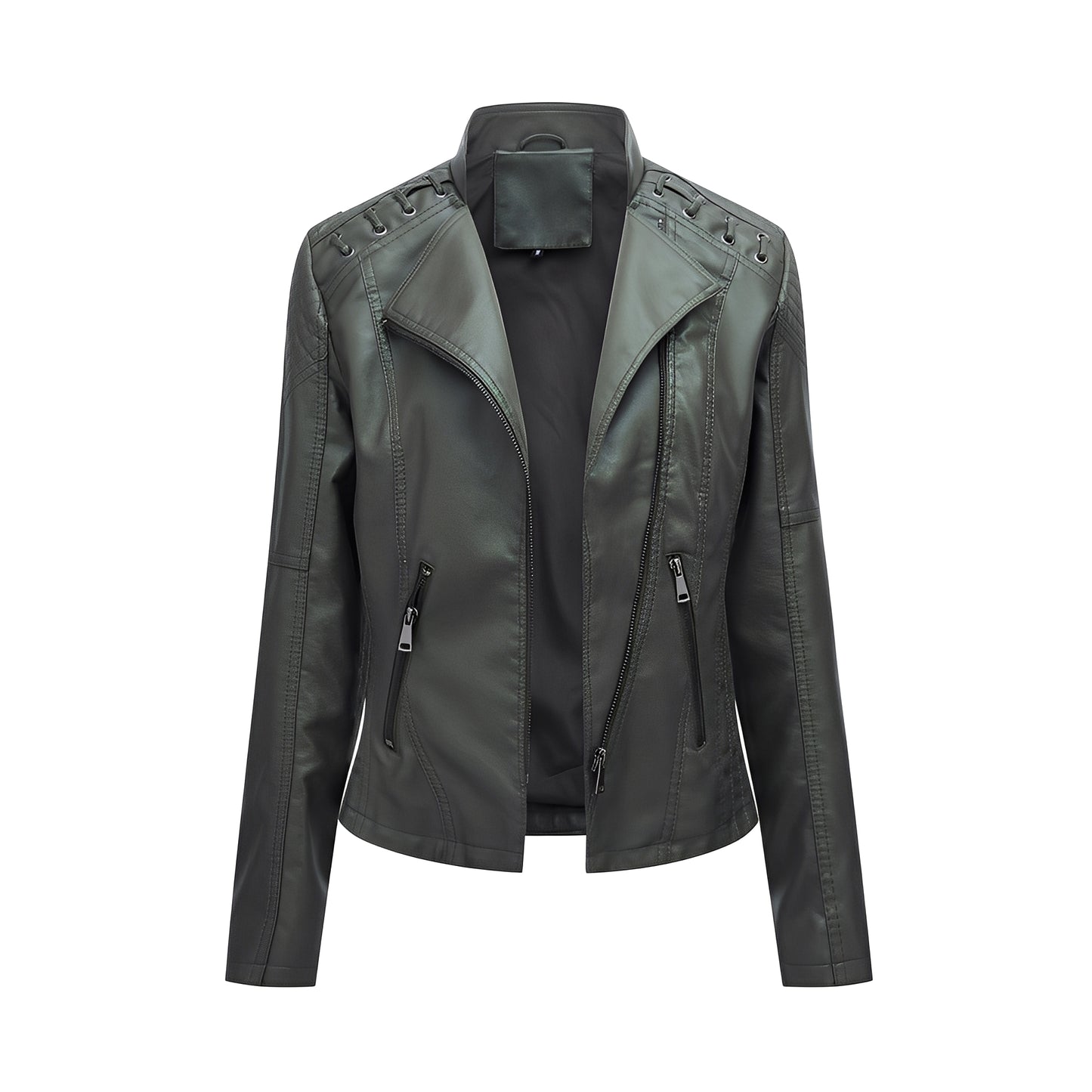Inès - Elegant leather jacket for women