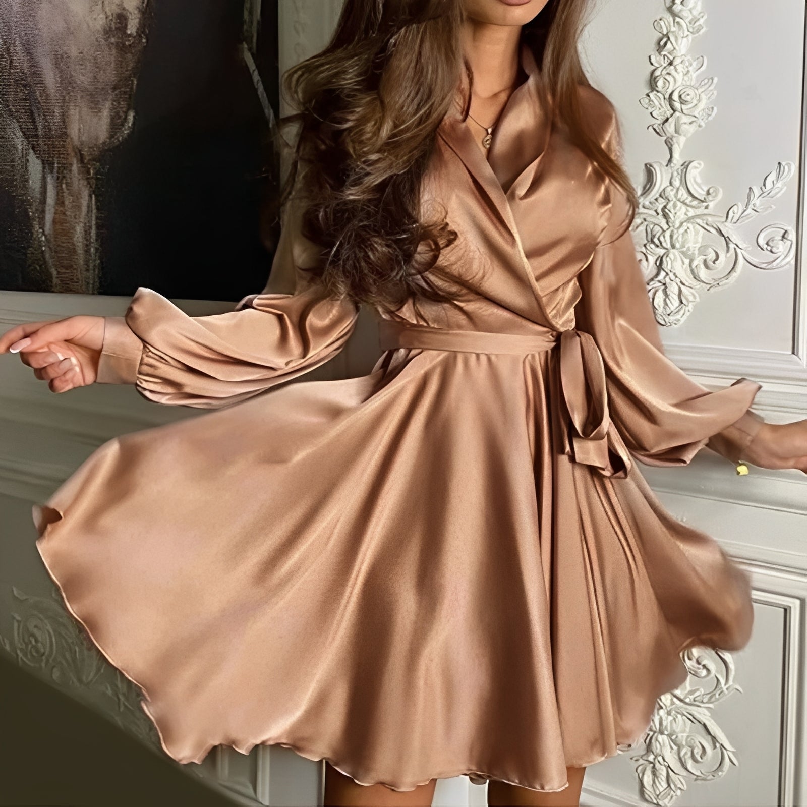 Amira - Robe élégante à manches longues pour femmes