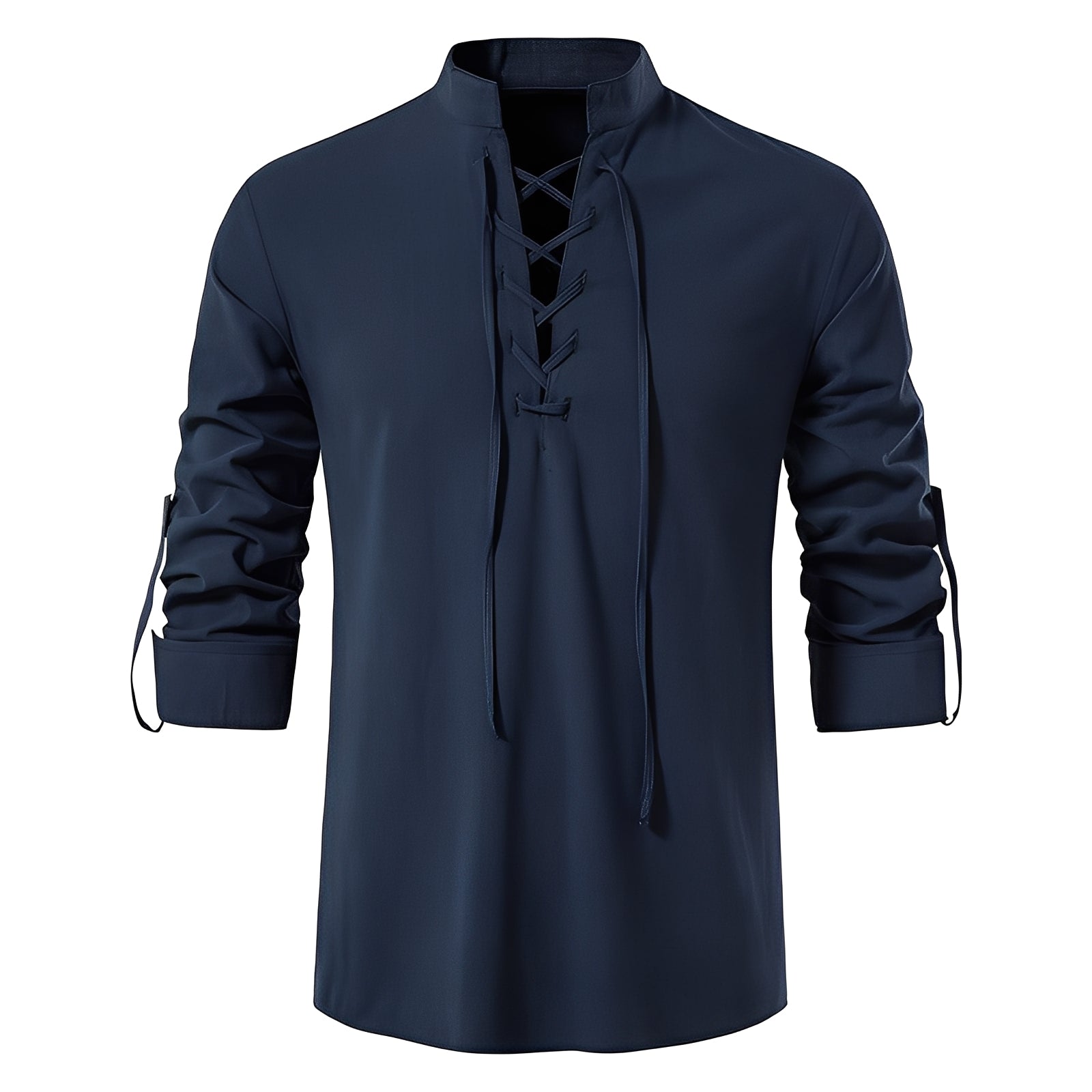 Josué - Chemise élégante à col en V et dentelle pour homme