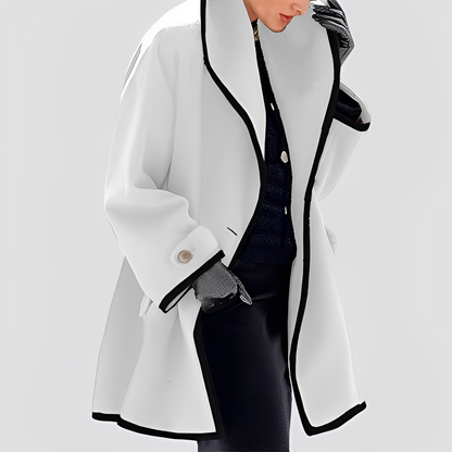 Abigale - Trench-coat moderne en laine avec capuche pour femmes