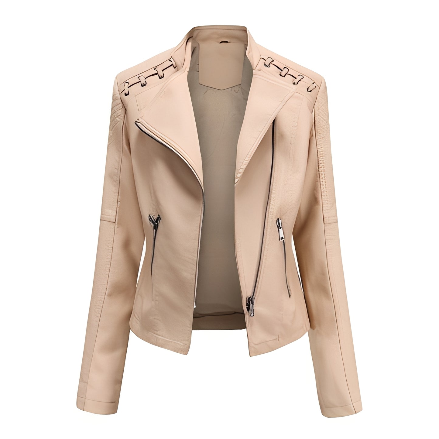 Inès - Elegant leather jacket for women