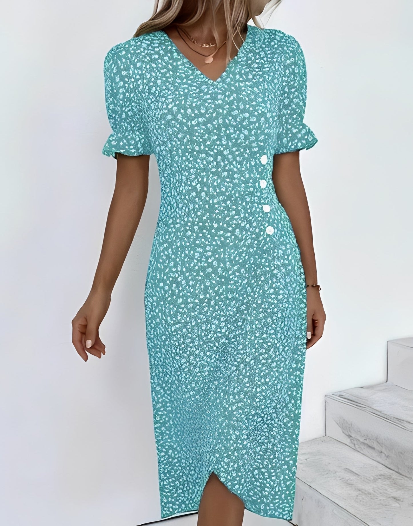 Rachael - Robe portefeuille relax à motif floral pour femmes