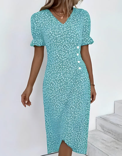 Rachael - Robe portefeuille relax à motif floral pour femmes