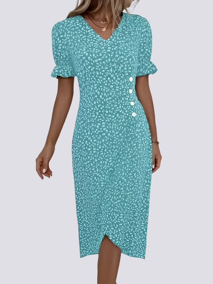 Fannie - Robe élégante à motif floral pour femmes
