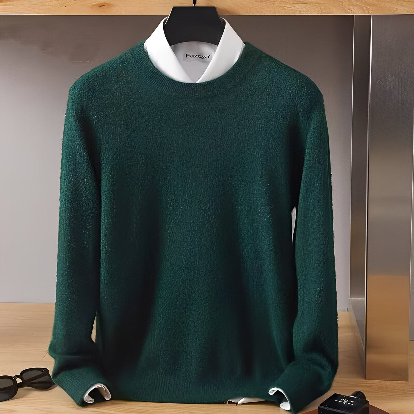 Inigo - Mode, pull large en cachemire pour hommes