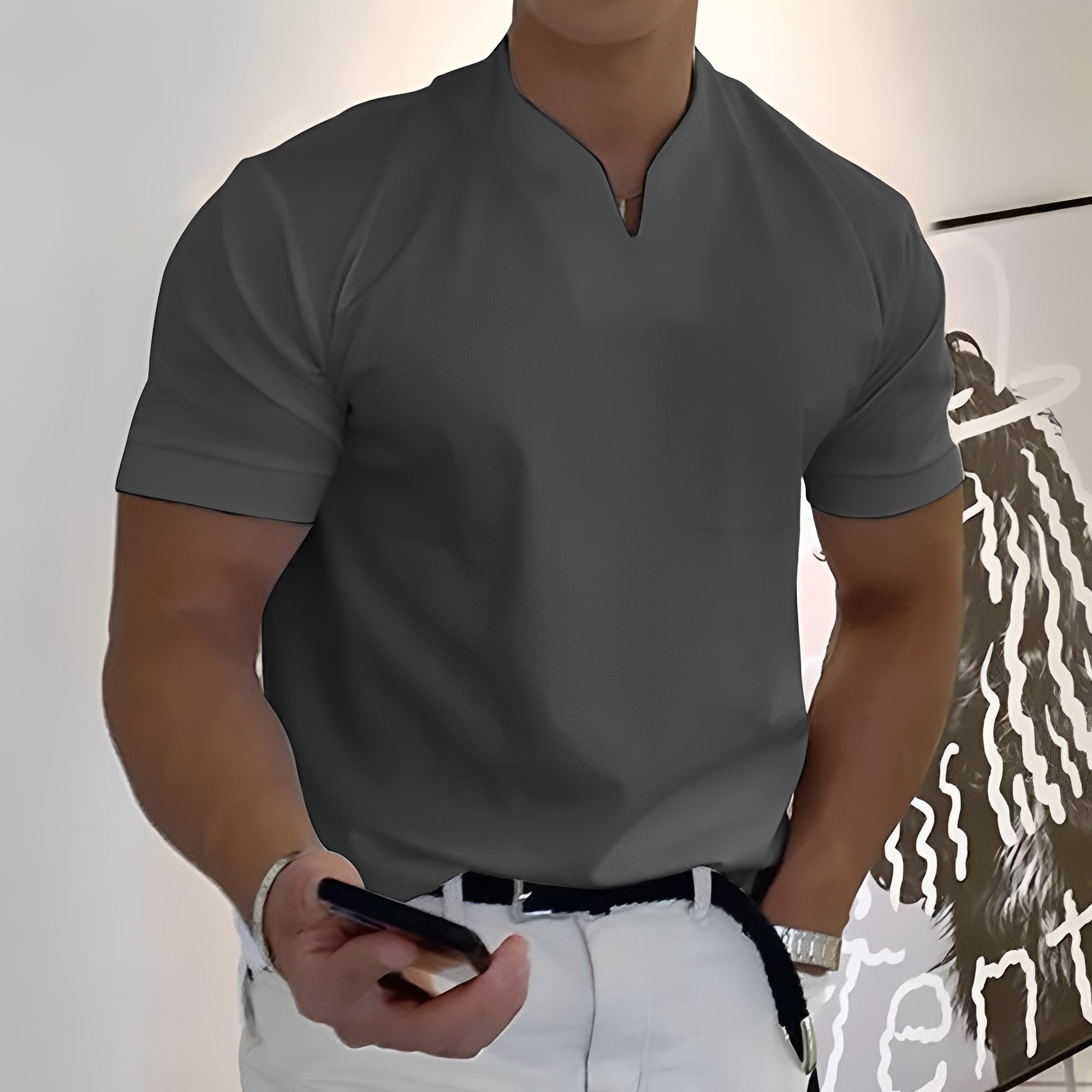 Joel - Chemise décontractée avec élastique pour hommes