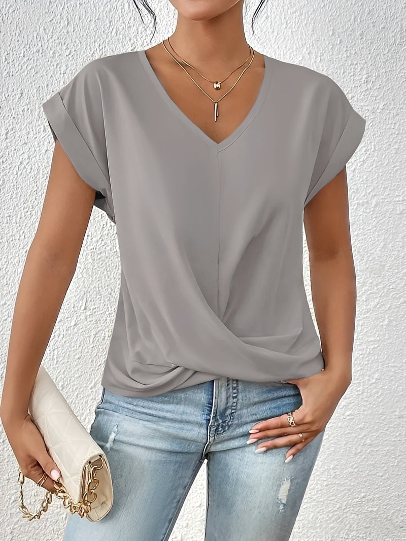 Lucie – T-shirt col V pour femmes – usage quotidien