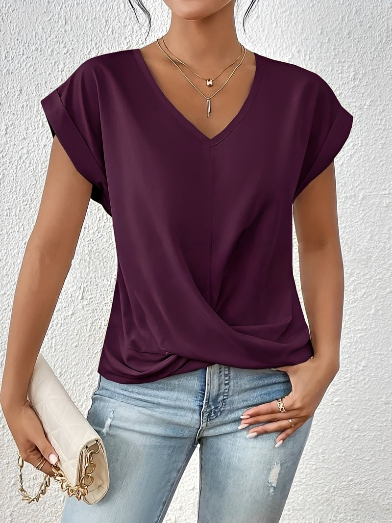 Lucie – T-shirt col V pour femmes – usage quotidien