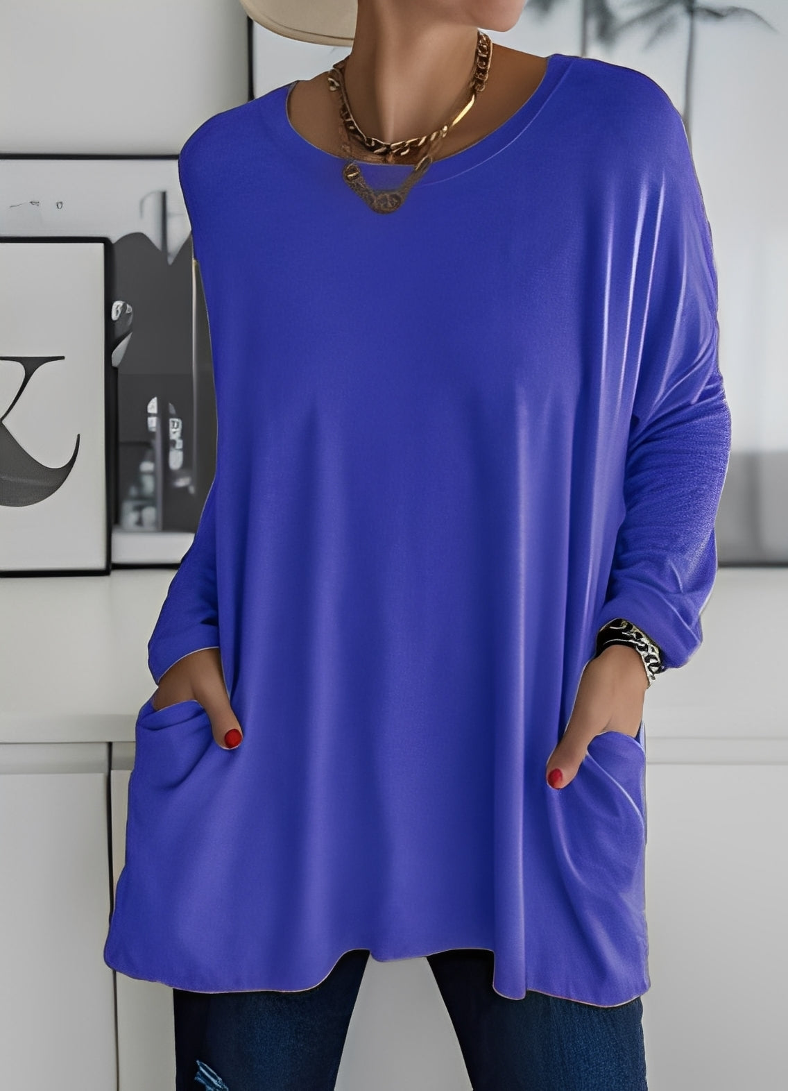 Shanene - Pull femme sobre et détendu