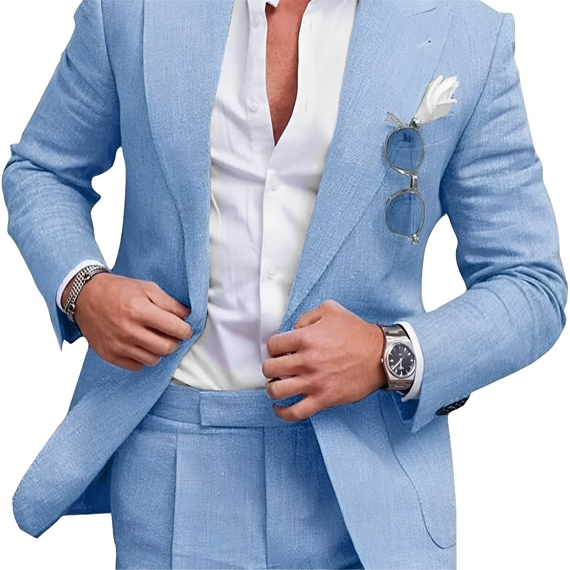 Kevin - Costume formel à un bouton pour hommes