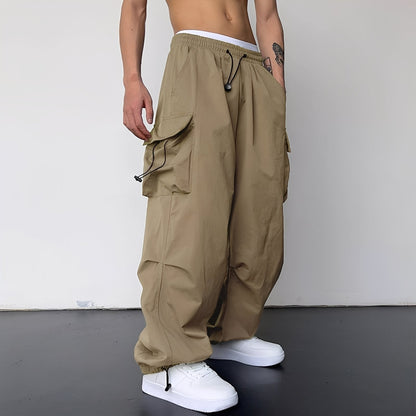 Kaleb - Pantalon cargo large et élégant pour hommes