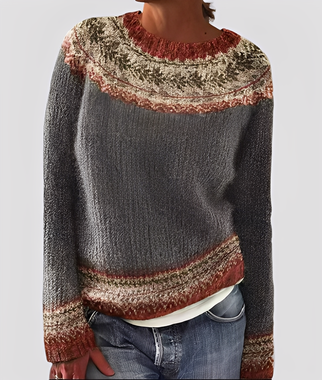 Christal - Pull ample en laine à la mode pour femmes