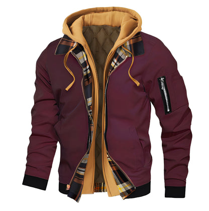Cedric - Stylish pilot jacket with hood for men