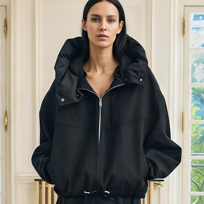 Alexa - Grande veste en laine avec capuche pour femmes