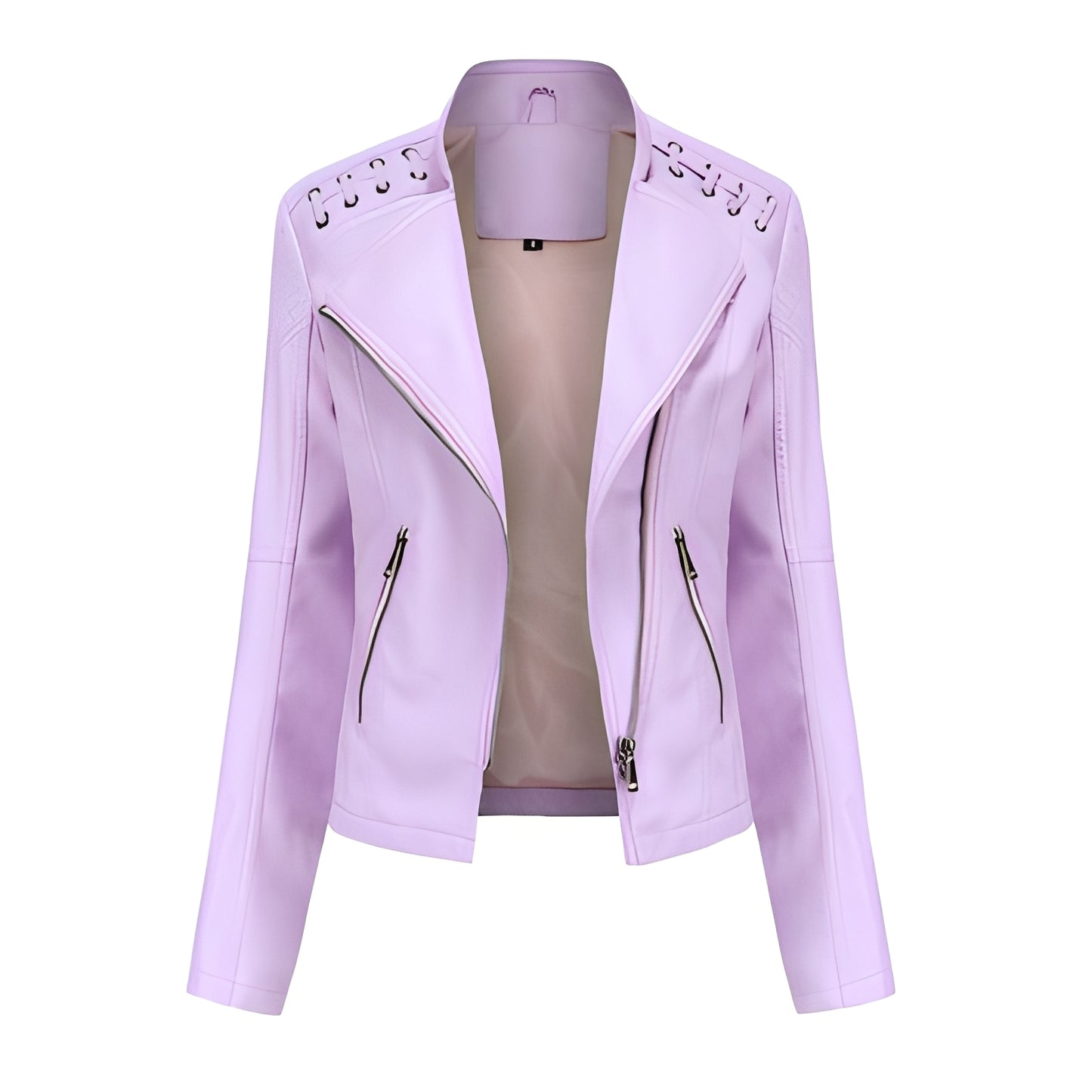 Inès - Elegant leather jacket for women