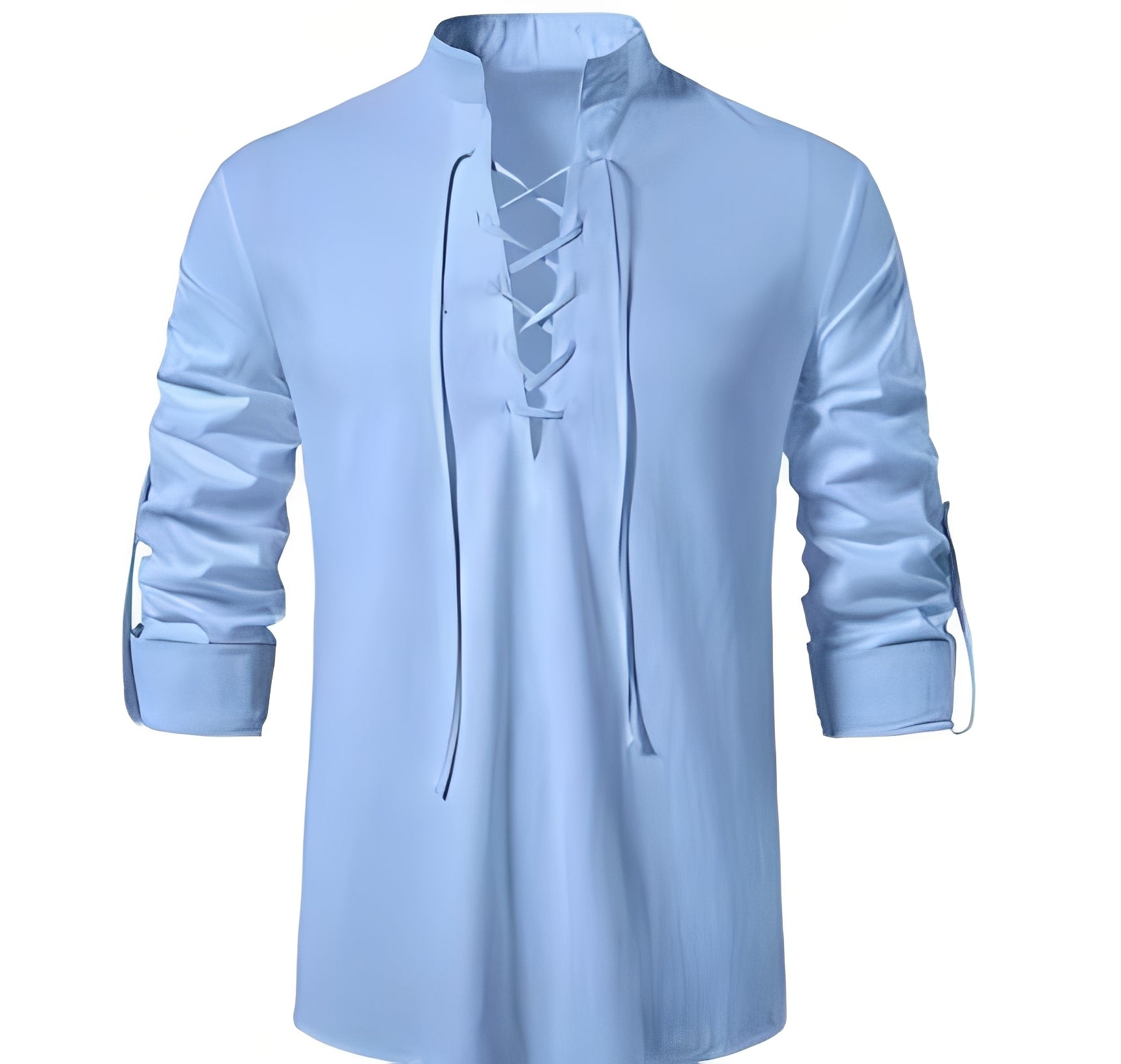 Josué - Chemise élégante à col en V et dentelle pour homme