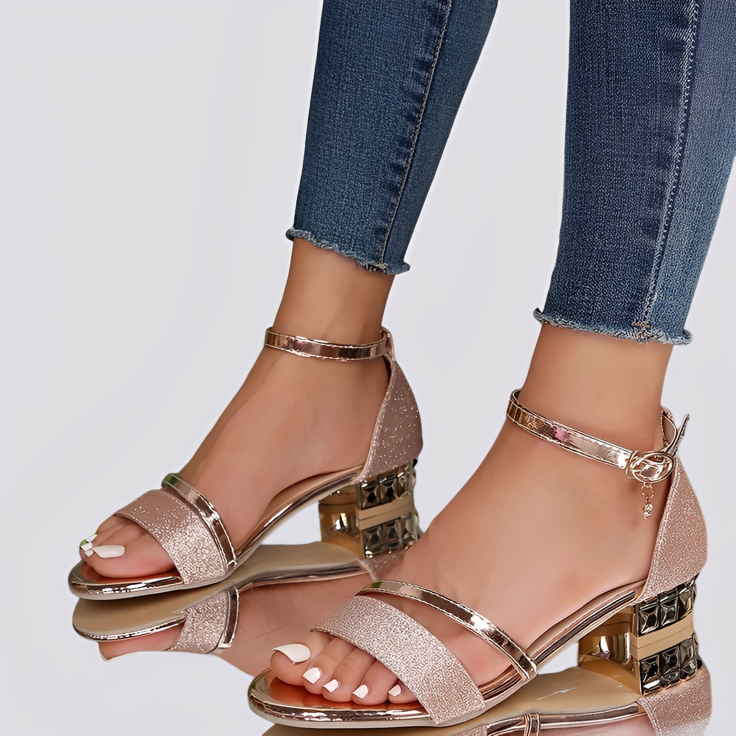 Samuel - Schicke Sandalen mit Glitzer für Damen