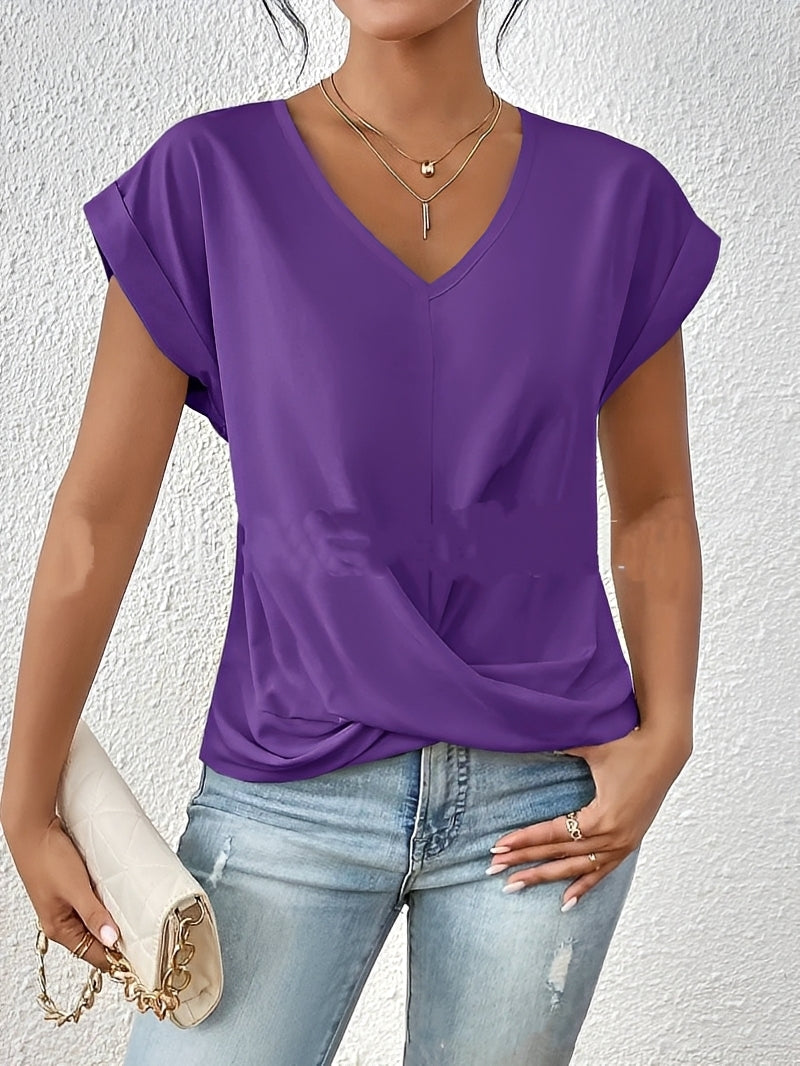 Lucie – T-shirt col V pour femmes – usage quotidien