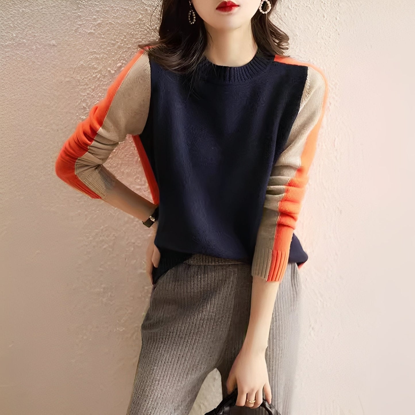 Allie - Eleganter gestreifter Damenpullover