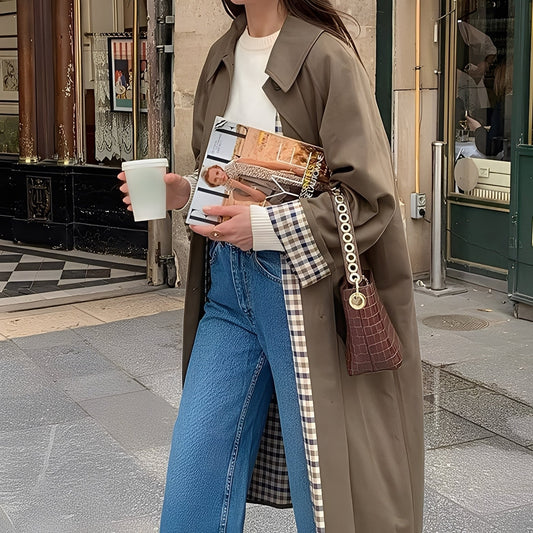 Connie - Long modern coat for women