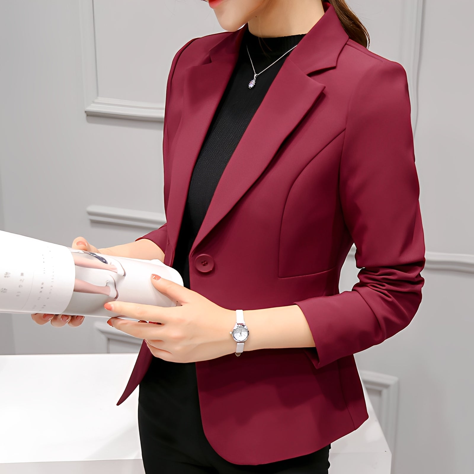 Lindy - Blazer élégant à un bouton pour femmes