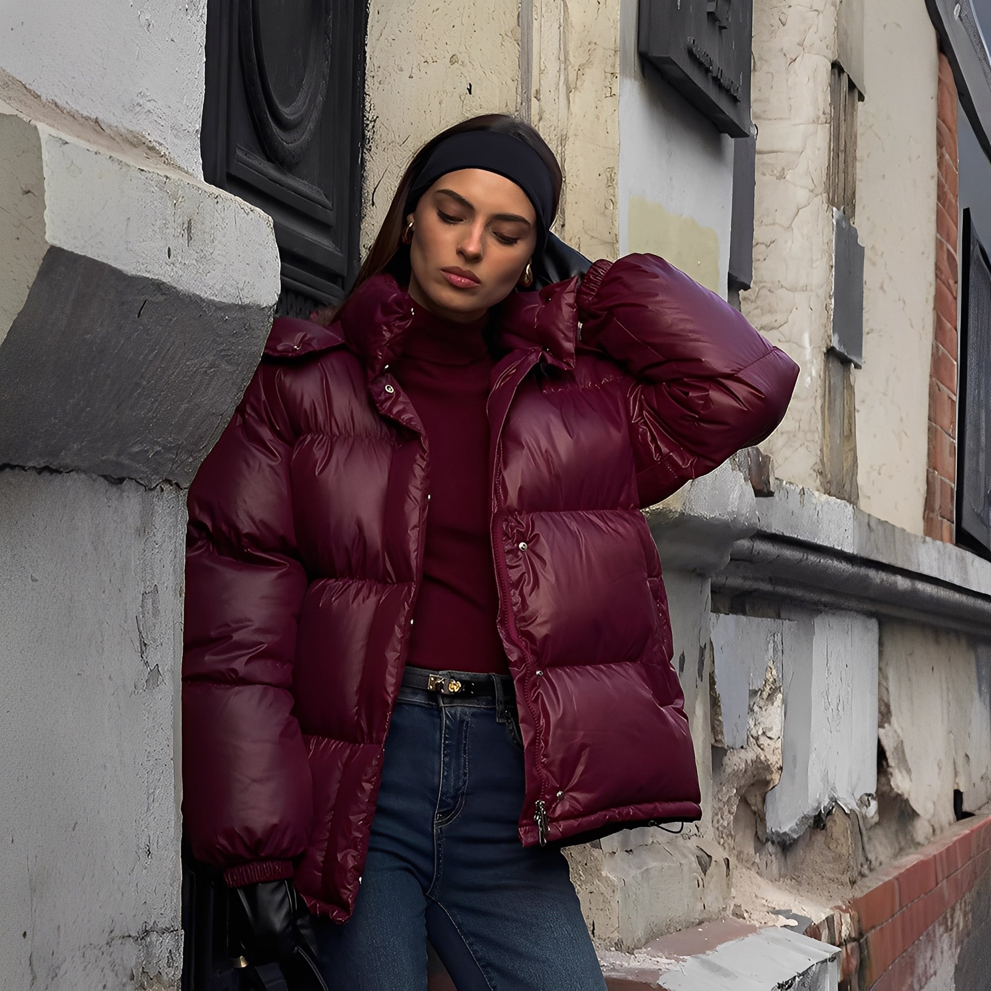 Rozanne - Manteau chaud avec capuche amovible pour femmes
