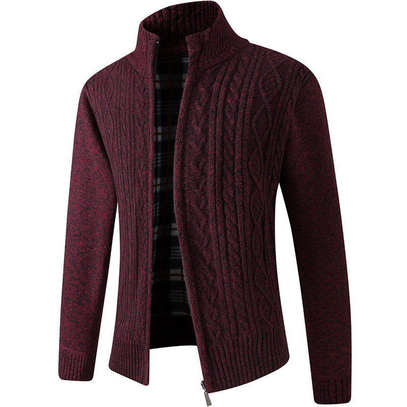 Jeffery - Cardigan moderne en velours pour homme