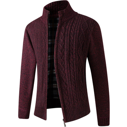 Jeffery - Cardigan moderne en velours pour homme