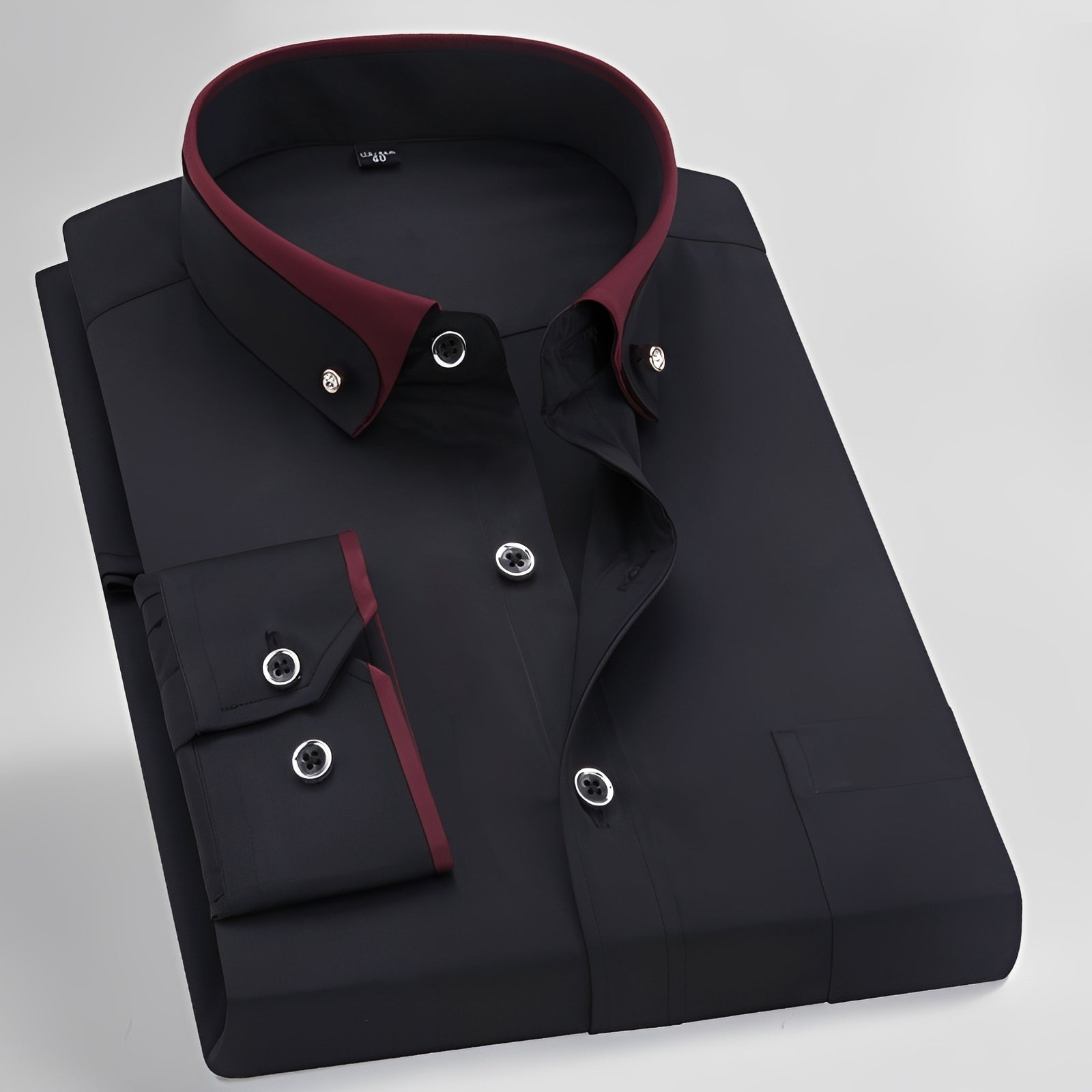 Glindel - Chemise classique à manches longues pour homme