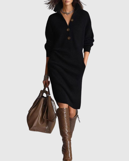 Arianell – Elegant Knitted Mid-Length Dress
