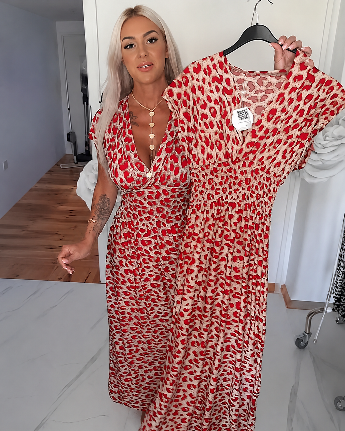 Dyshelle - Robe Bohème Élégante à Col en V