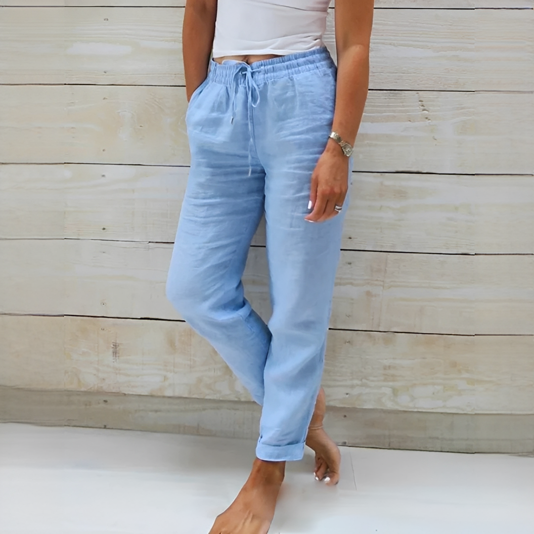Susan - Pantalon Décontracté Coupe Ample