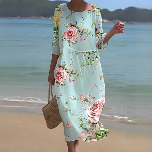 Emmelyn - Elegant floral dress for women