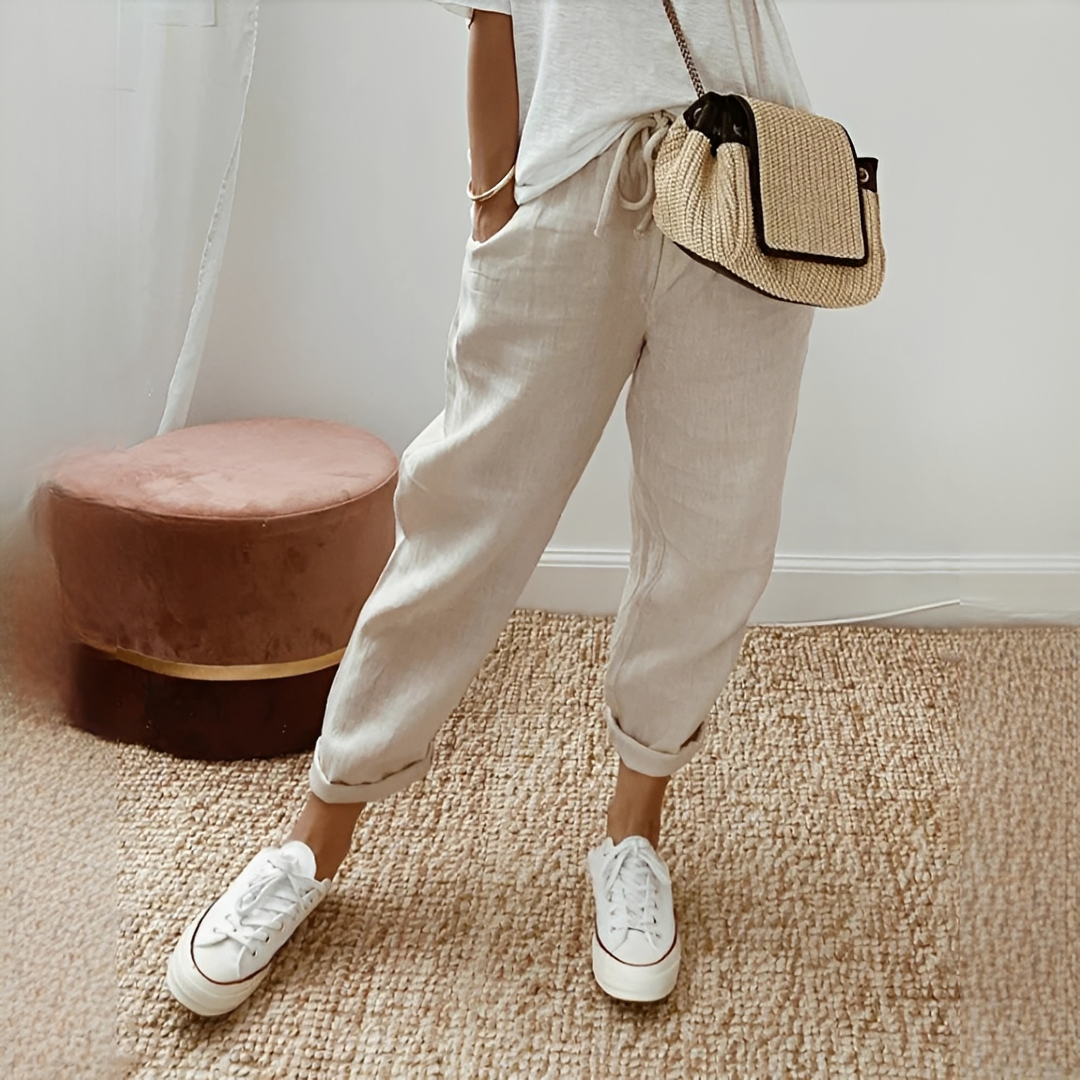 Whitney - Pantalon décontracté à taille élastique