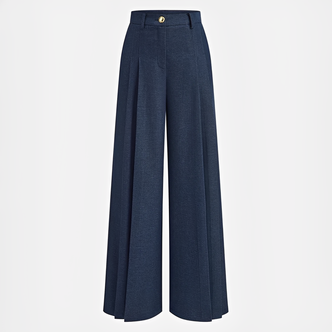 Odessa - Pantalon Large Plissé Décontracté