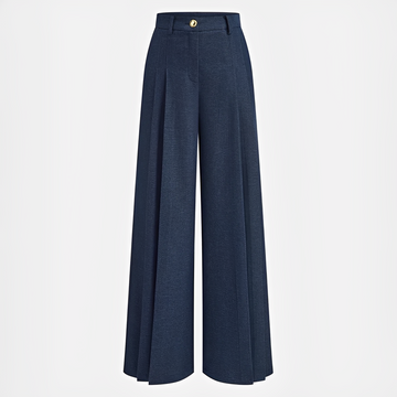 Odessa - Pantalon Large Plissé Décontracté