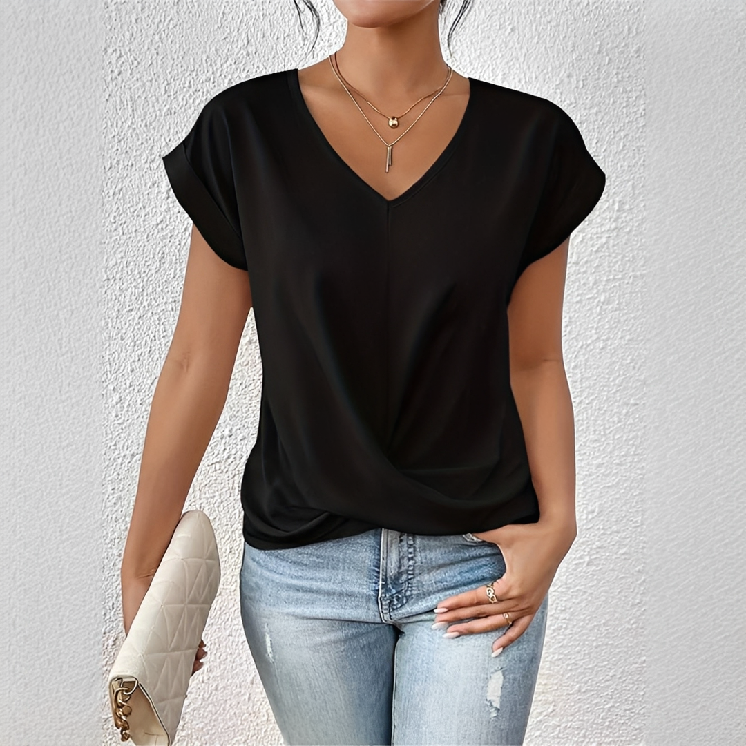 Paola - Elegant short-sleeved shirt for women