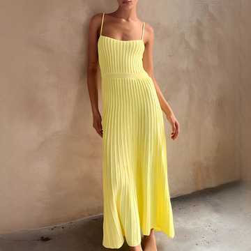 Pheobie - Robe Midi Plissée Élégante